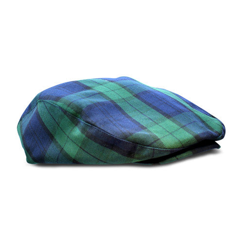 'Par 5' Mens Plaid Golf Flat Cap In 4 Colors