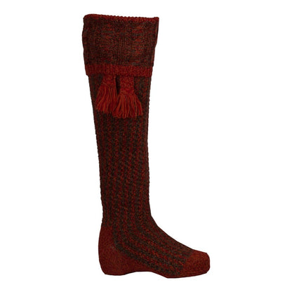 Men’s Merino Wool Knee High Revier Shooting Socks with Garter Ties