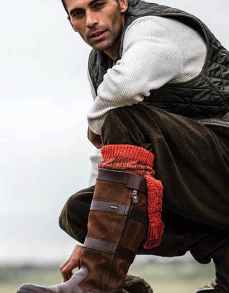 Men’s Merino Wool Knee High Revier Shooting Socks with Garter Ties