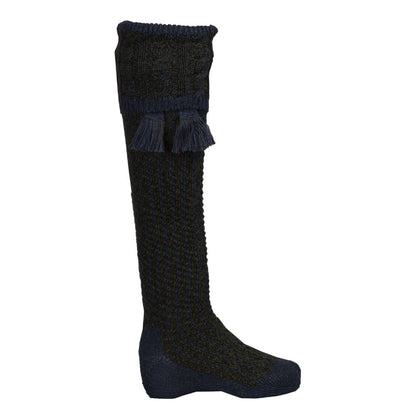 Men’s Merino Wool Knee High Revier Shooting Socks with Garter Ties
