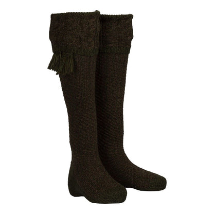 Men’s Merino Wool Knee High Revier Shooting Socks with Garter Ties