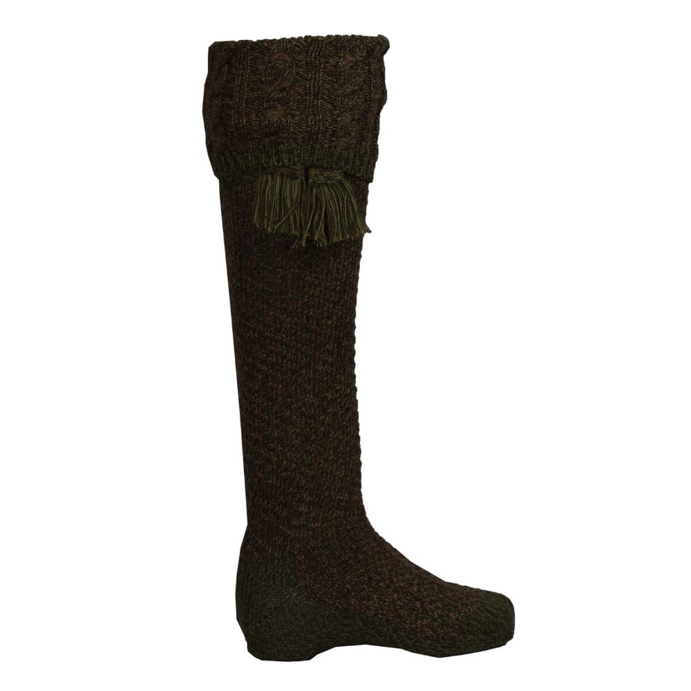 Men’s Merino Wool Knee High Revier Shooting Socks with Garter Ties