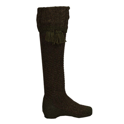 Men’s Merino Wool Knee High Revier Shooting Socks with Garter Ties