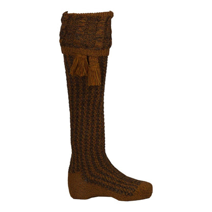 Men’s Merino Wool Knee High Revier Shooting Socks with Garter Ties
