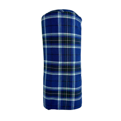 Scottish Tartan Driver Men's Golf Club Headcover in Blue Plaid