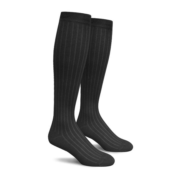 Solid Men's Over-the-Calf Knee High Golf Socks in Black