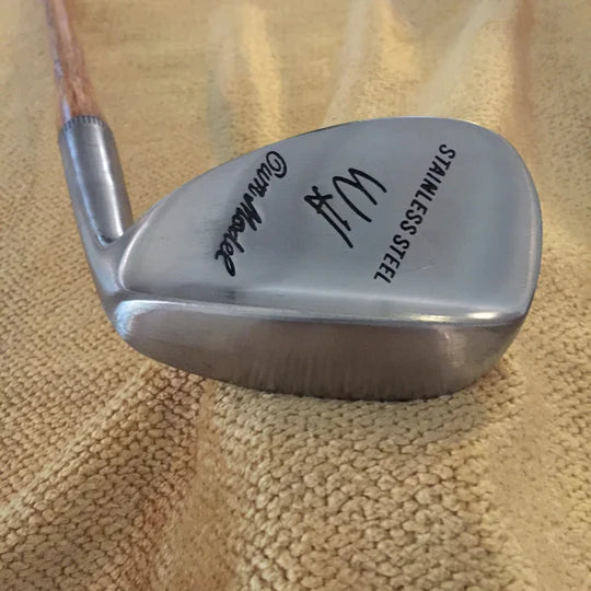 WH “My Own” 56° right-hand hickory niblick with stainless-steel head and dotted face, Randy Jensen replica