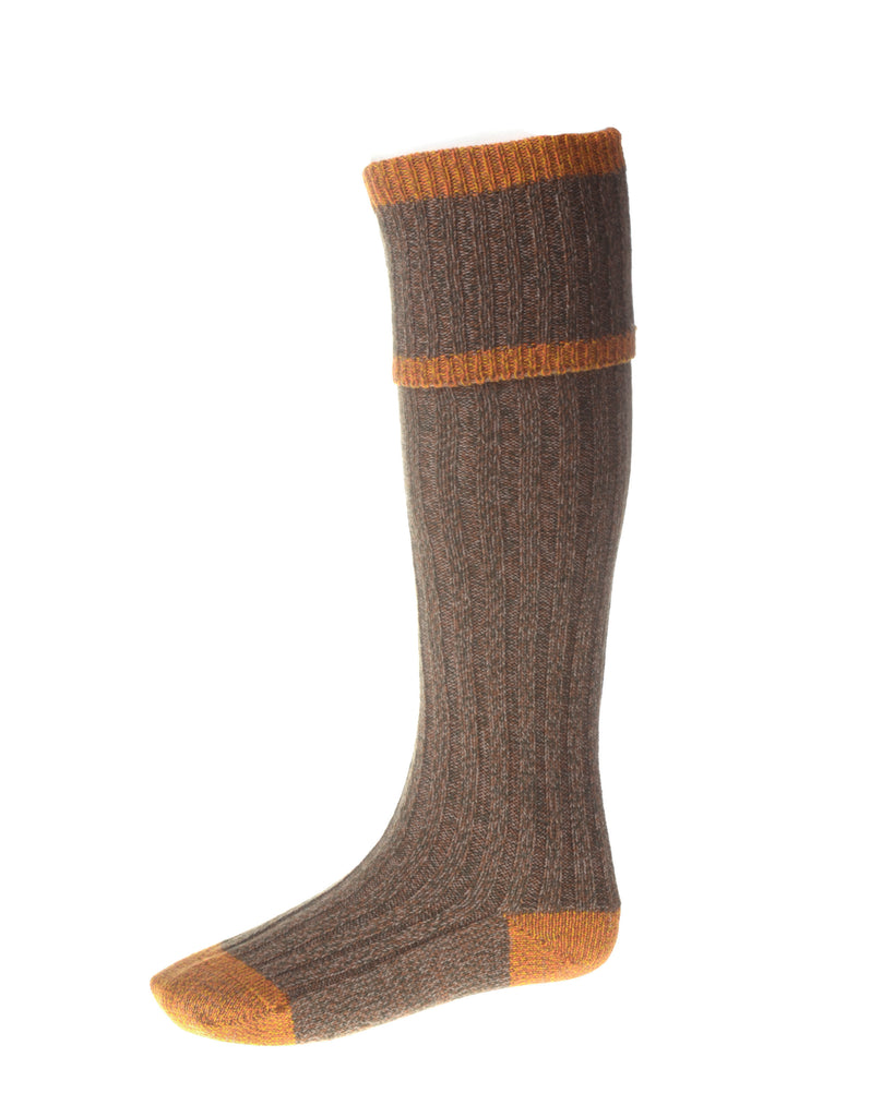 Knee High Golf Socks made from Merino Wool with removable Garter Ties