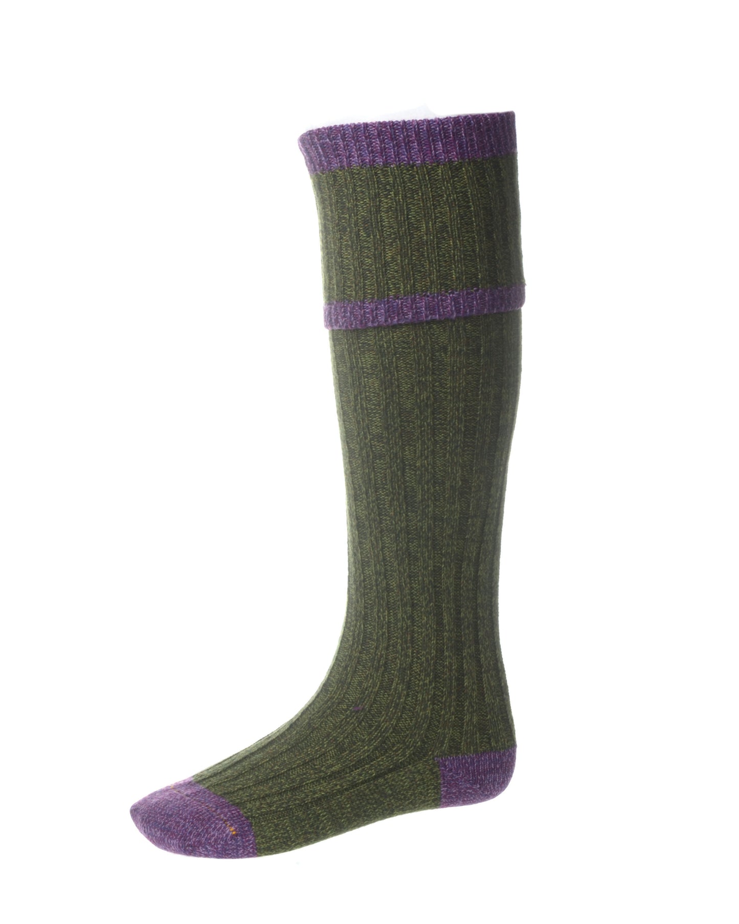 Knee High Golf Socks made from Merino Wool with removable Garter Ties Media
