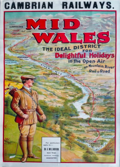 Cambrian Railways Mid Wales River Vintage Golf 