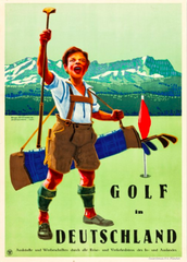 Golf in Deutschland - Vintage German golf Travel Poster 1927 – Hickory Golf  Store