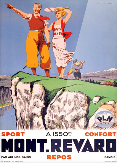 Mont Revard Vintage Golf Tourism Poster