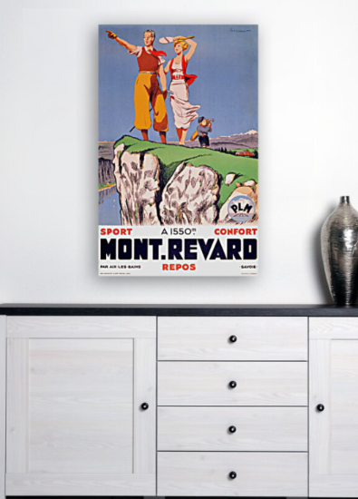 Mont Revard Vintage Golf Tourism Poster