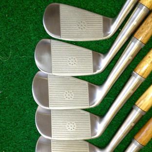 Tad Moore - Set of Victor Model hickory shafted golf clubs